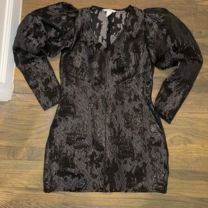 H&M puff sleeves black Dress